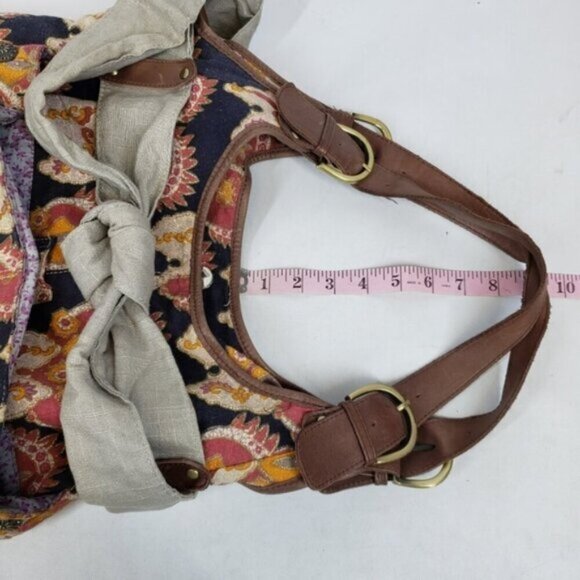 Deux Lux Boho Shoulder Bag Tote Fabric Abstract Floral Multi Colour - Picture 9 of 14